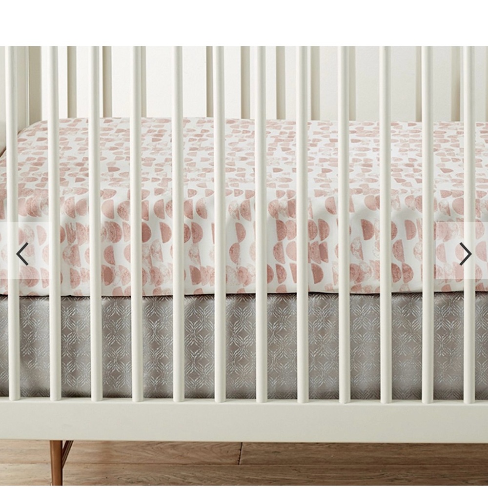 West Elm Metallic Crib Skirt by Pottery Barn Kids